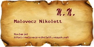 Malovecz Nikolett névjegykártya